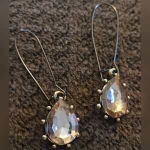 Vintage Style Crystal Teardrop Earrings